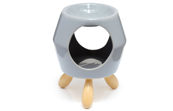 Grey Geometric Oil Burner